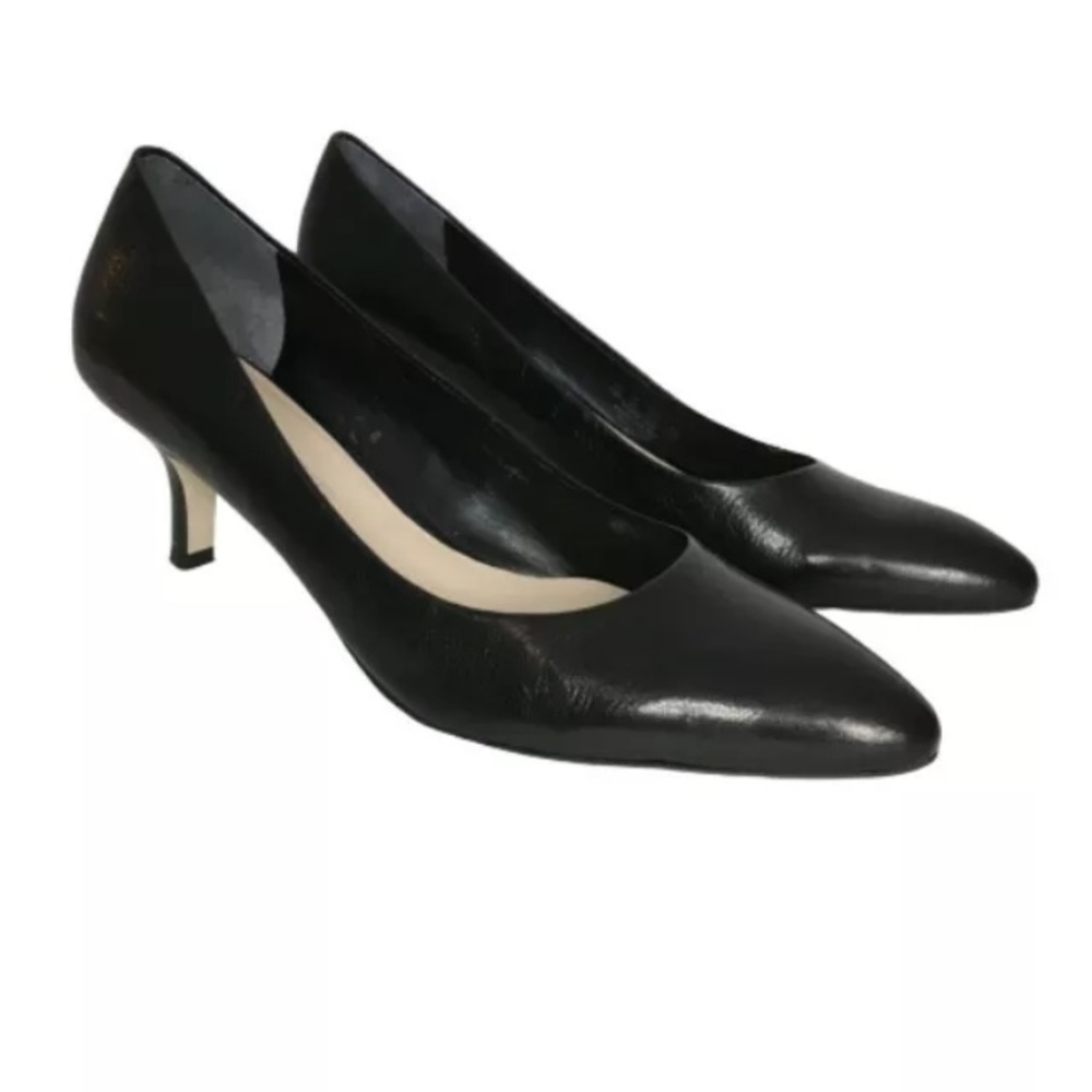 Franco Sarto Rema Black Leather Pumps 9.5 EUC
